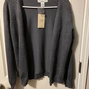 Gray medium button down sweater